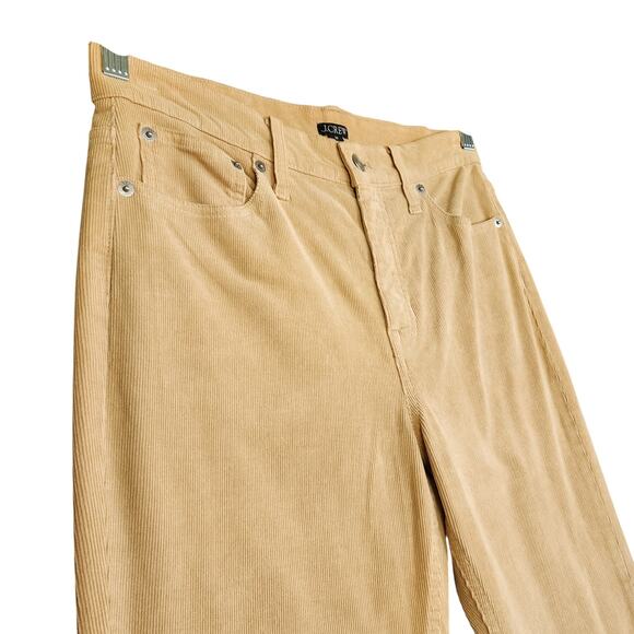 J Crew Womens High Rise Slim Demi Boot Pant in Corduroy Size 28 Tan Ankle Crop - Picture 3 of 13